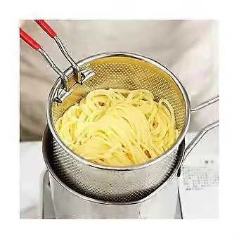 Deep Frying Pot 304 Stainless Steel Kitchen Fryer With Strainer Tempura Fryer Pan Chicken Fried Chicken Cooking Tools