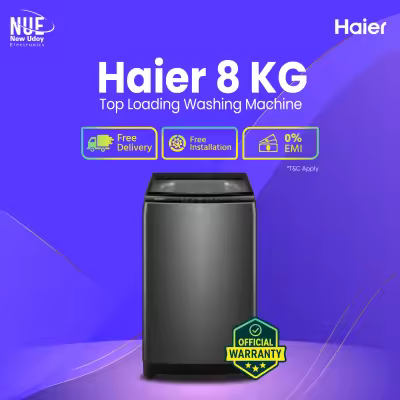Haier 8 KG Top Loading Washing Machine/air dry/fresh air system/near zero water pressure/NZP (HWM80-316S6) Free Installation 🚚 Free Delivery 💳 0% EMI Available, Official Warranty by Haier