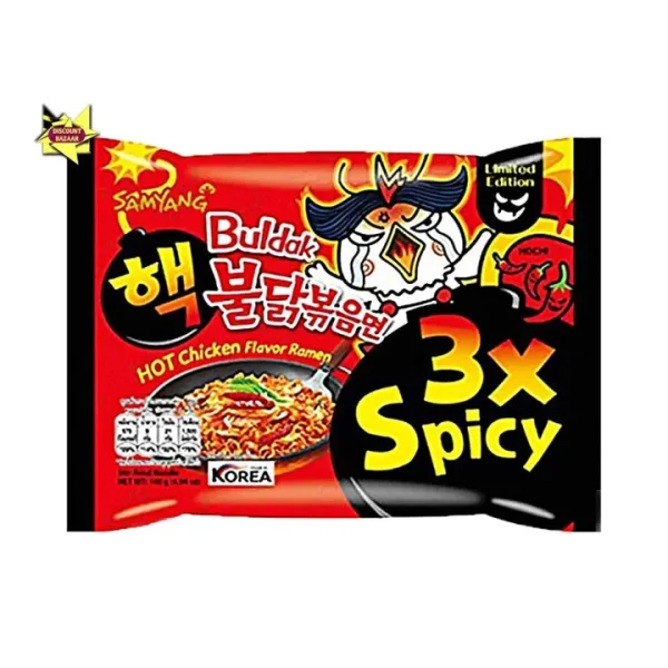 Korean 3x Spicy HOT Chicken Flavor 140gm 1 Pack