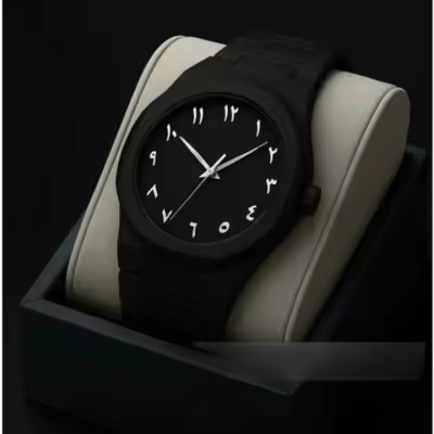 New Aura watch 2025 New Arabic Aura Men Watch Black Modern Design