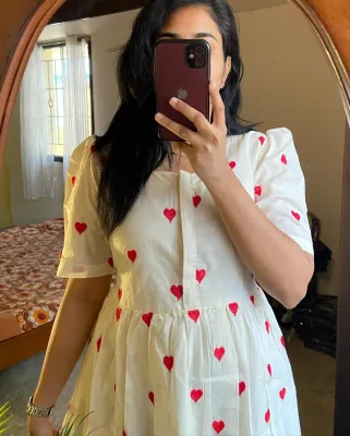 Print Gown New Exclusive Designed 1piece long kurti For Stylish Women